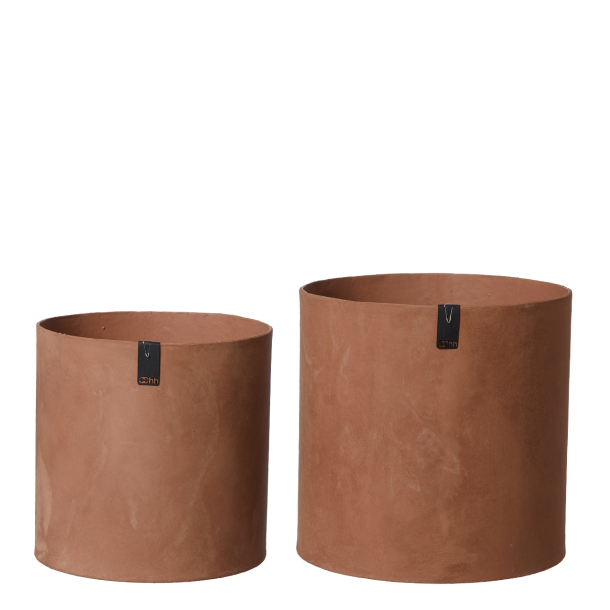 S/2 Tokyo XL Blomsterkrukker, Rustic Brown