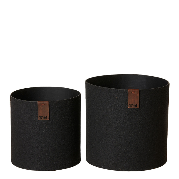 St af 2 Dune XL vase, Sort