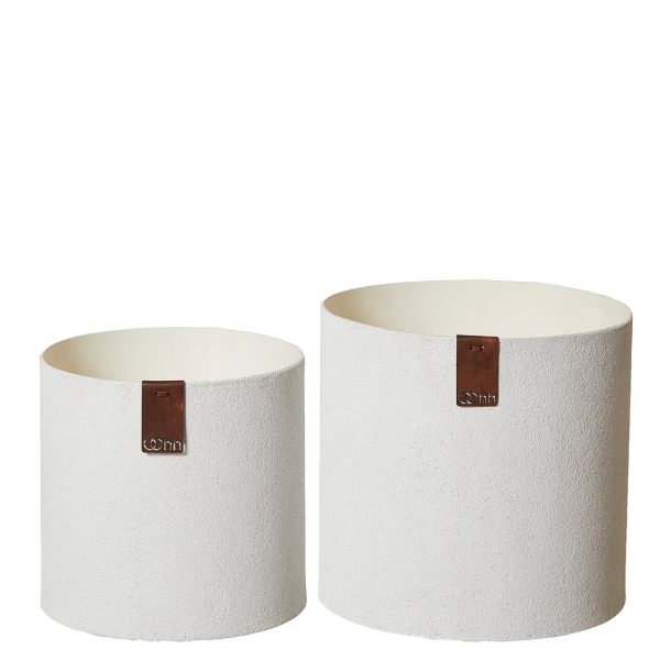 St af 2 Dune XL vase, Hvid