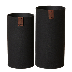 St af 2 Dune XL vase, Sort