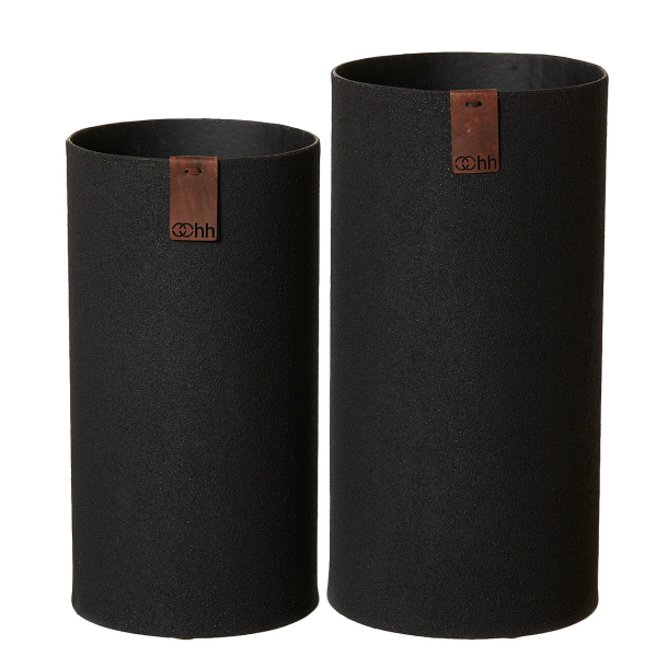 St af 2 Dune XL vase, Sort