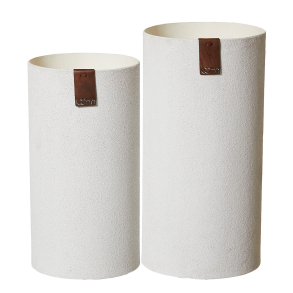 St af 2 Dune XL vase, Hvid