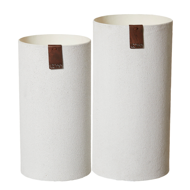 St af 2 Dune XL vase, Hvid