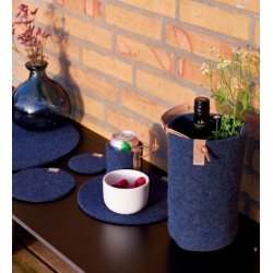 Coaster af Zero Waste uld, Blue