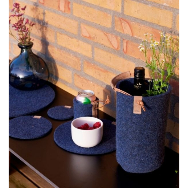 Coaster af Zero Waste uld, Blue