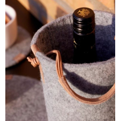 Vinkler af Zero Waste uld, Grey