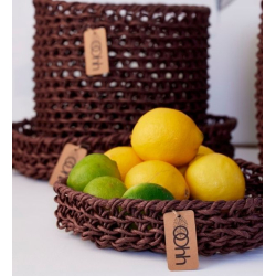 Woven Paper Trays Set of 3, Fudge