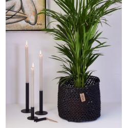 Woven Paper Baskets set of 2, Black