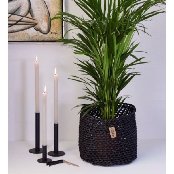 Woven Paper Baskets set of 2, Black