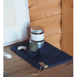 Underlag af Zero Waste uld, Blue