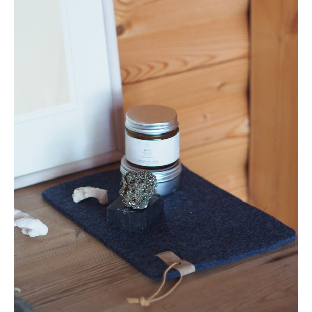 Underlag af Zero Waste uld, Blue