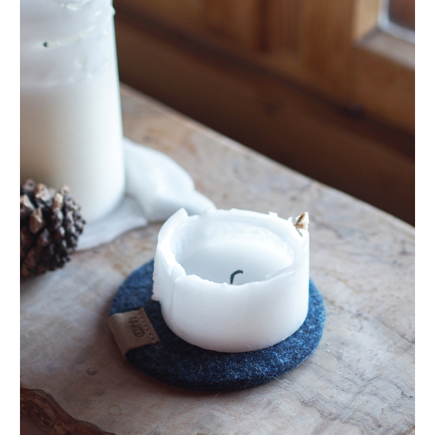 Coaster af Zero Waste uld, Charcoal