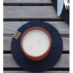 Coaster af Zero Waste uld, Blue