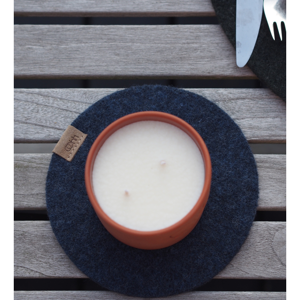 Coaster af Zero Waste uld, Blue