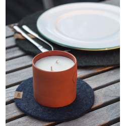 Coaster af Zero Waste uld, Charcoal