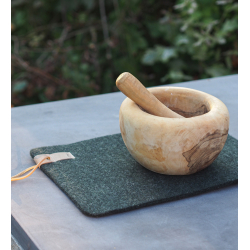 Underlag af Zero Waste uld, Blue