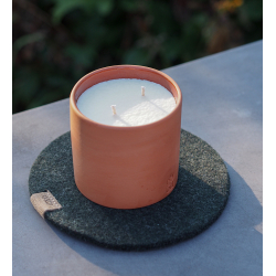 Coaster af Zero Waste uld, Charcoal