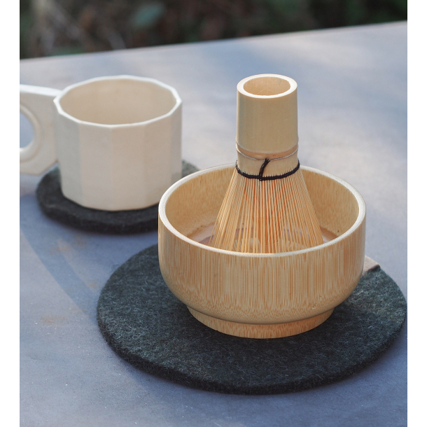 Coaster af Zero Waste uld, Charcoal