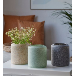 Palma granite vase, Green