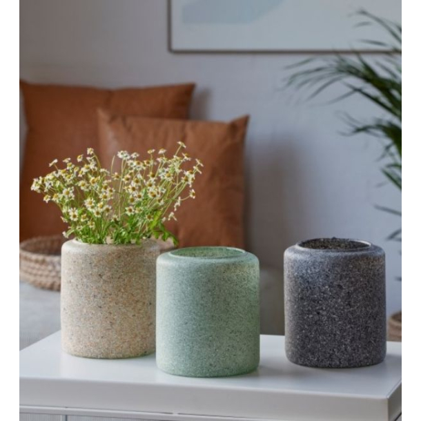 Palma granite vase, Green