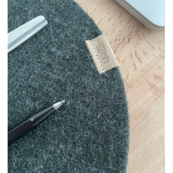 Coaster af Zero Waste uld, Charcoal