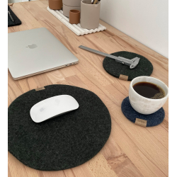 Coaster af Zero Waste uld, Charcoal