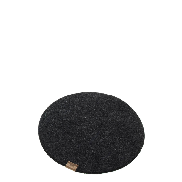 Coaster from Zero Waste wool, Charcoal
