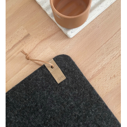 Underlag af Zero Waste uld, Grey