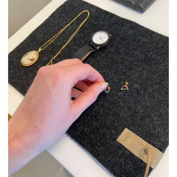 Underlag af Zero Waste uld, Grey