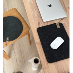 Underlag af Zero Waste uld, Grey