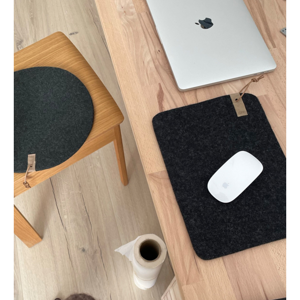 Underlag af Zero Waste uld, Grey