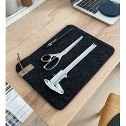 Underlag af Zero Waste uld, Grey