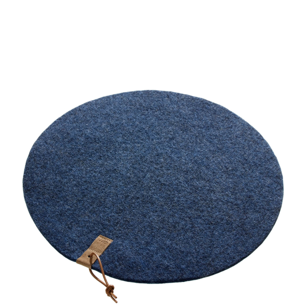 Cushion from Zero Waste wool, Blue