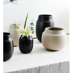AYA vase mini, sand finish, Black
