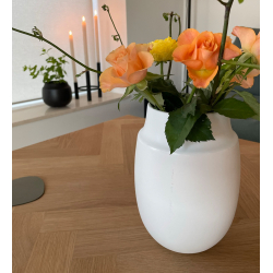 AYA pot/vase, sand finish, Hvid