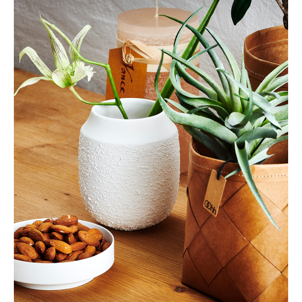 AYA vase mini struktur finish, Hvid