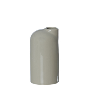 Anna keramik vase lav med glossy finish, Sand