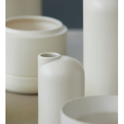 Anna keramik vase hj med sand finish, White