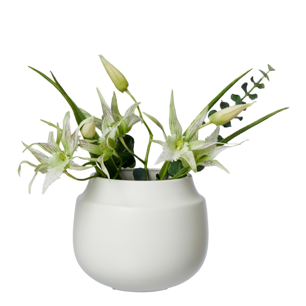 AYA pot/vase, struktur finish, Hvid