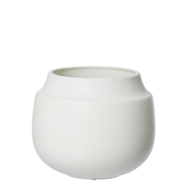 AYA pot/vase, sand finish, White