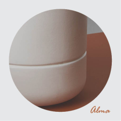 Alma keramik blomsterpotte med sand finish, Black