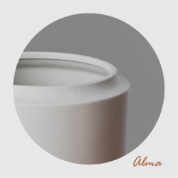 Alma keramik blomsterpotte med sand finish, Black