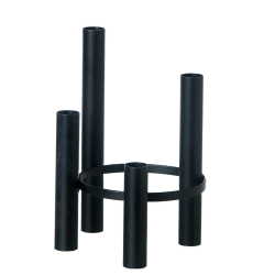 Vienna 4 arm candle holder. Black
