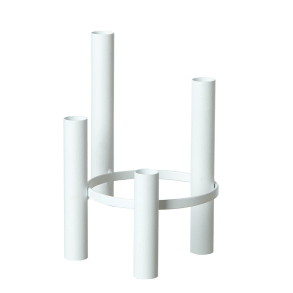 Vienna 4 arm candle holder. White