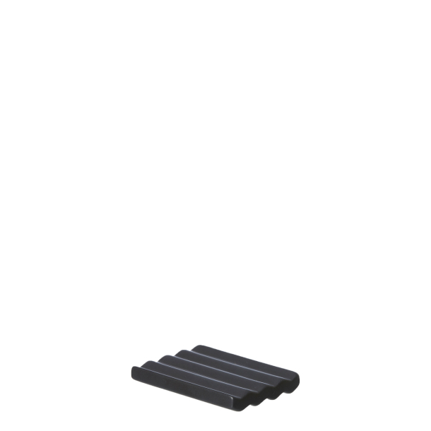 Wave tile / soap tray, Black Matte