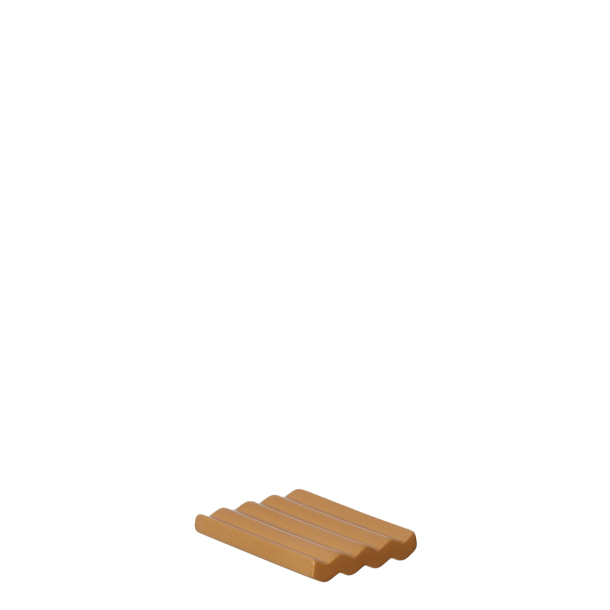 Wave tile / soap tray, Caramel Matte