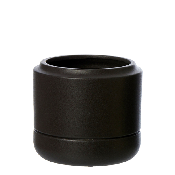 Alma keramik krukke med sand finish, Sort