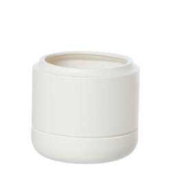 Alma keramik krukke med sand finish, White