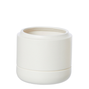 Alma keramik krukke med sand finish, White