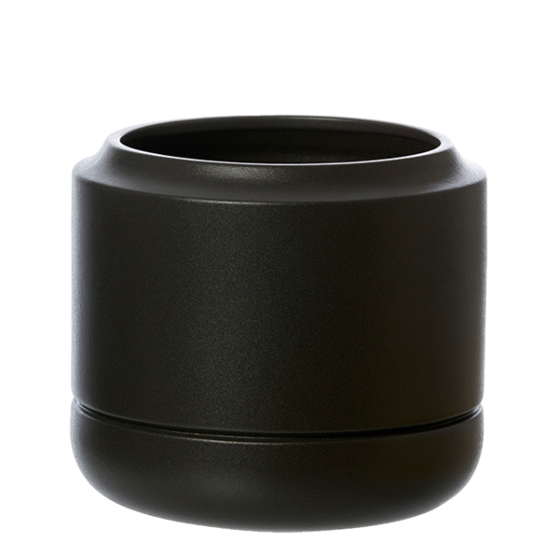 Alma keramik krukke med sand finish, Sort